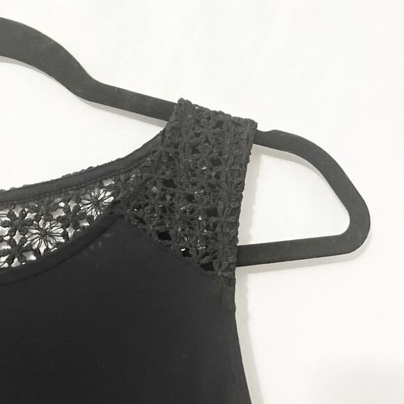Old Navy Black Sleeveless Tank Lace Accent Size SP - Picture 6 of 6